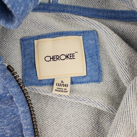 Cherokee zip hooded sweatshirt L (12/14) - Picture 3 of 8